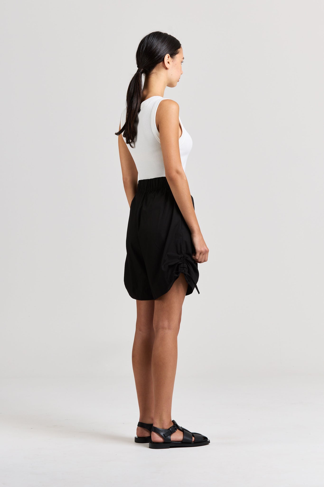 Soda Tie Short, Poplin, Black