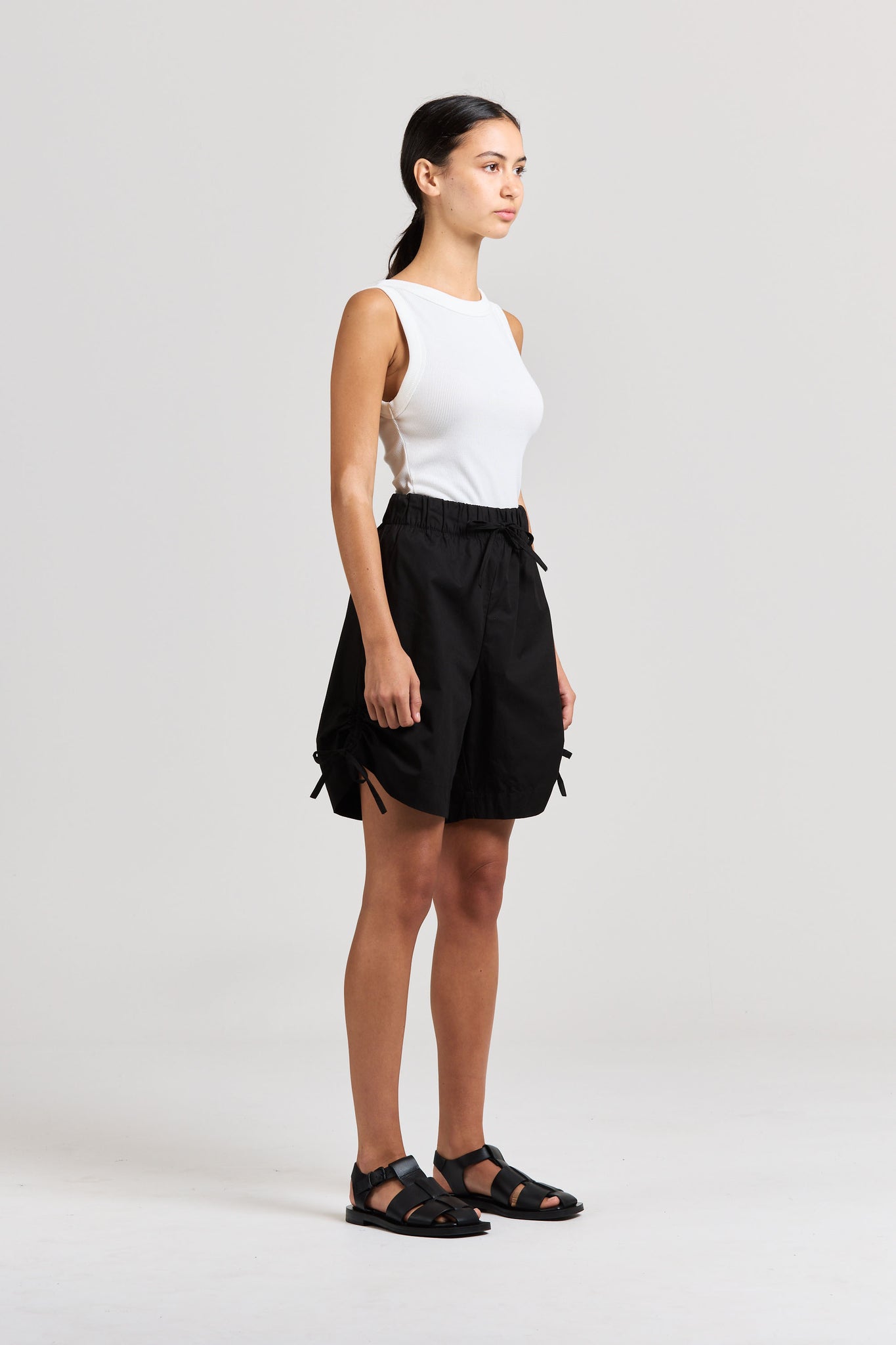 Soda Tie Short, Poplin, Black