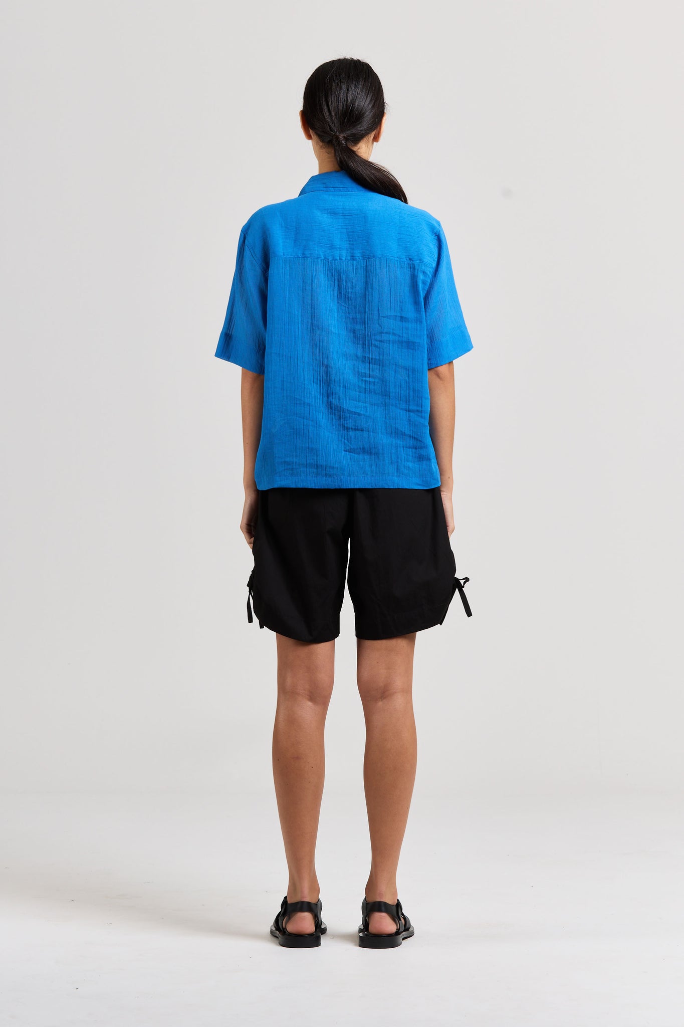 Sheer Pocket Shirt, Cobalt