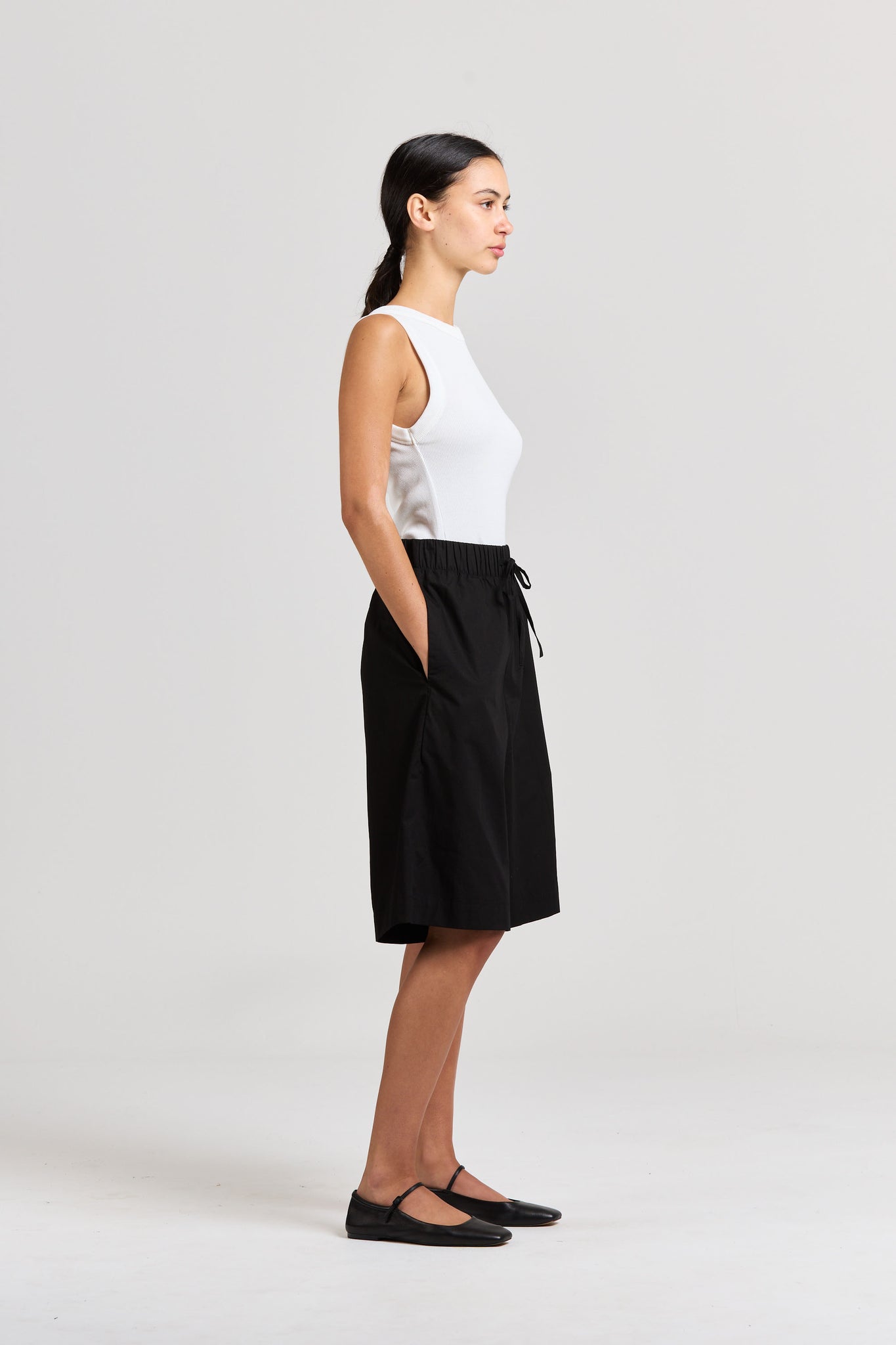 Long Soda Short, Poplin, Black