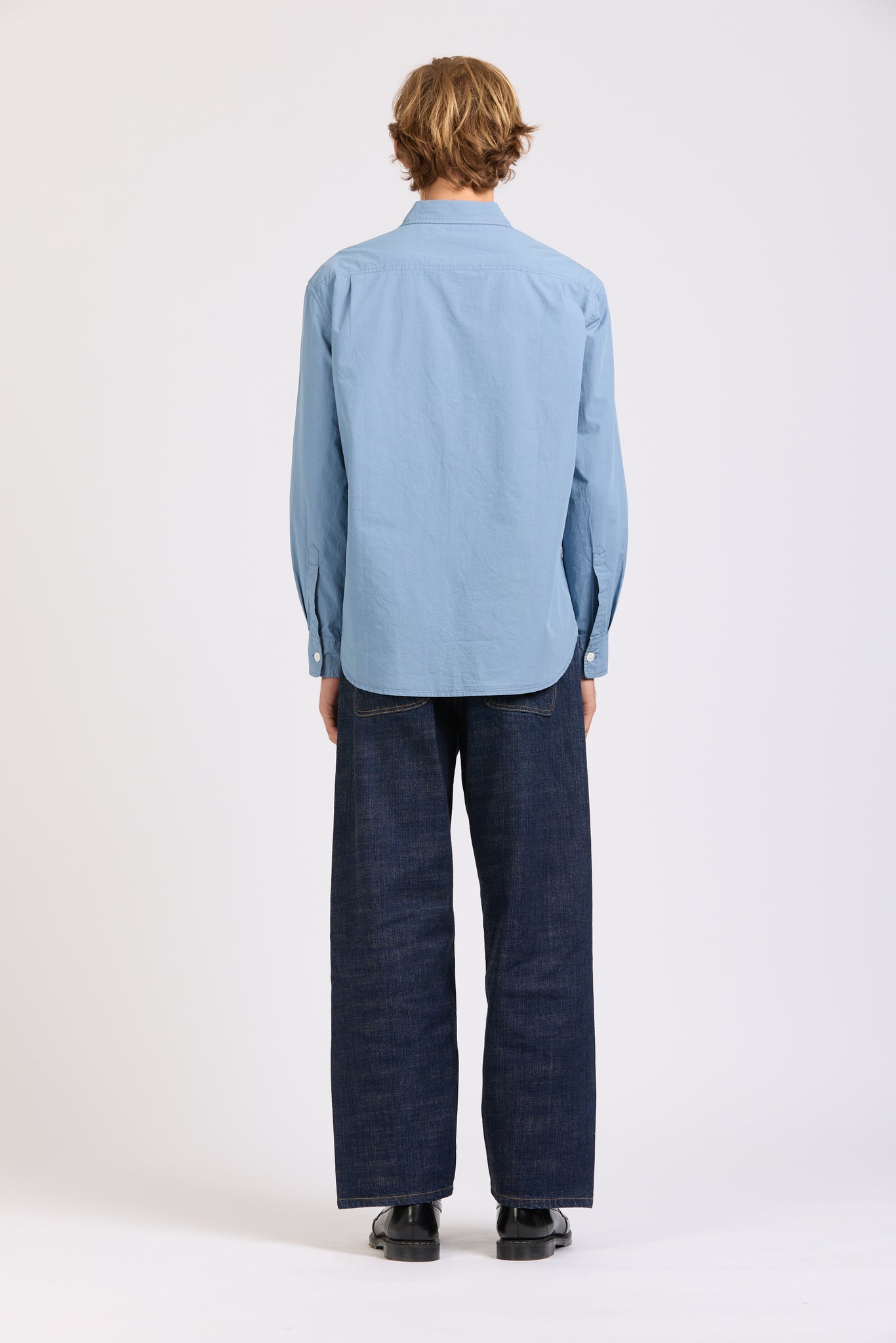 Men's Super Shirt, Poplin, Dusty Blue