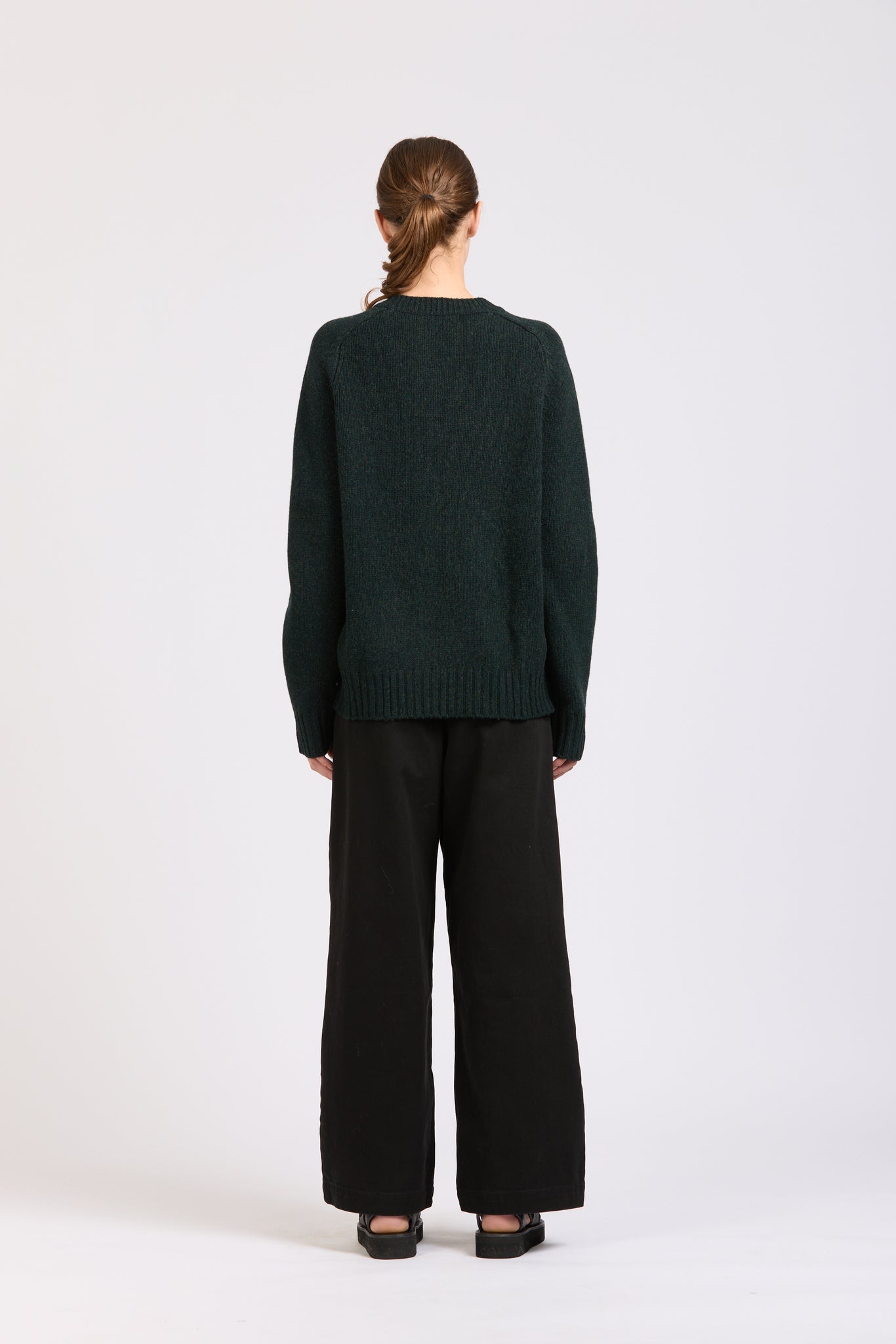 Chunky Crew Knit, Pine