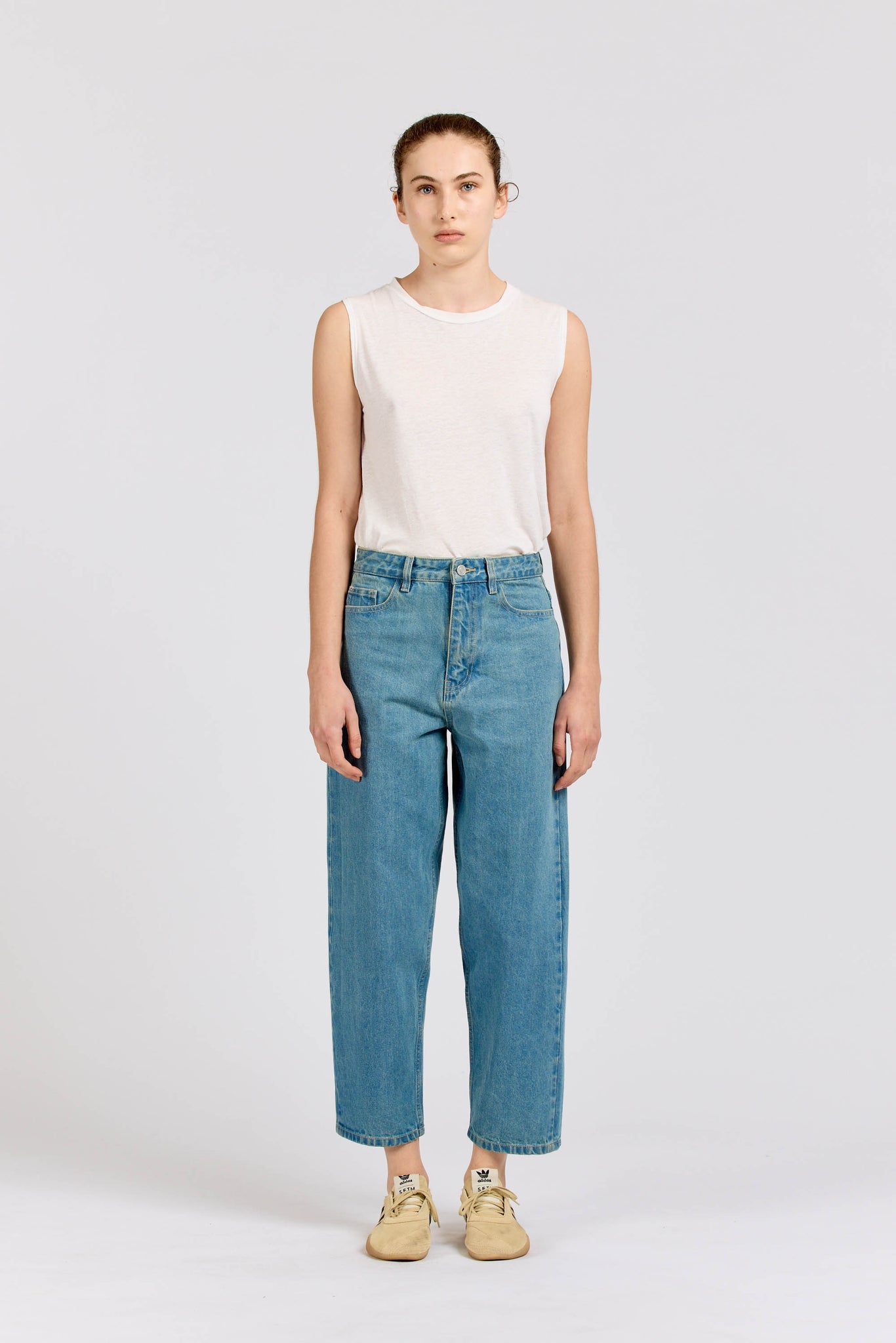 Tapered Crop Jean, Vintage Stonewash