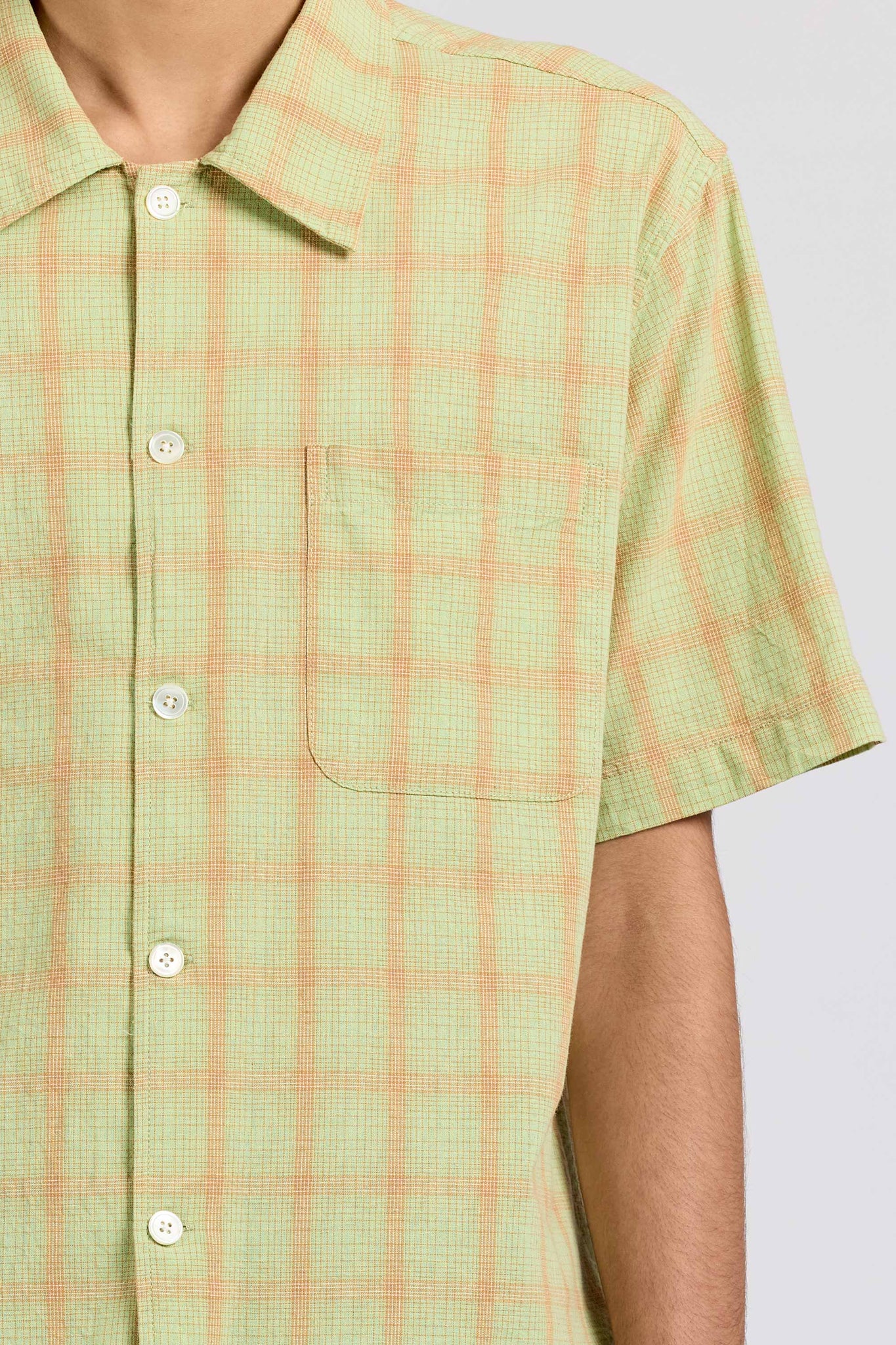 Extra Shirt Short Sleeve, Lime Check
