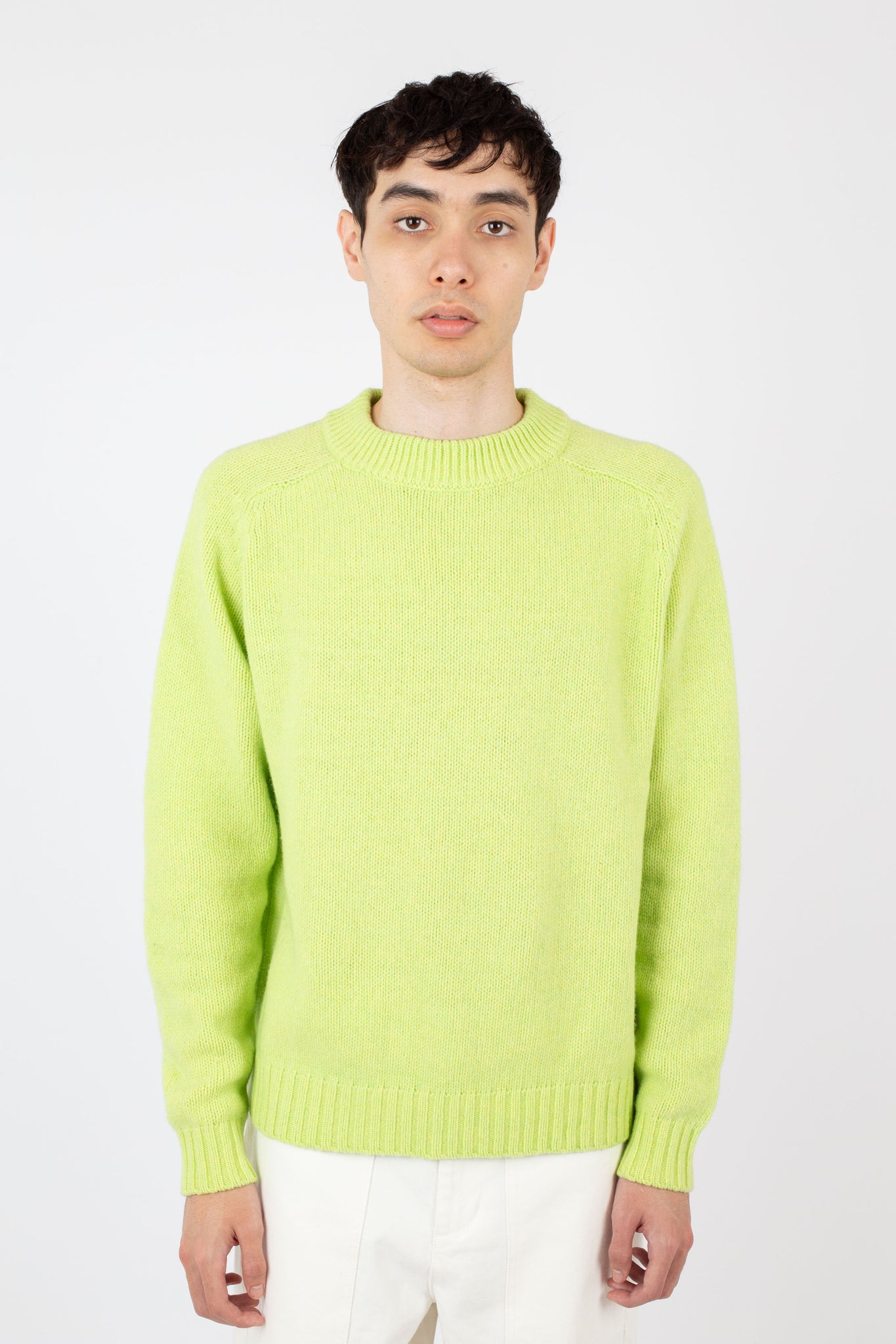 Chunky Crew Knit, Lime