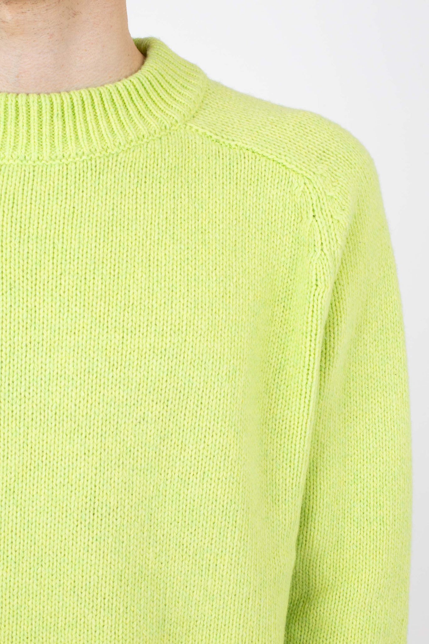 Chunky Crew Knit, Lime