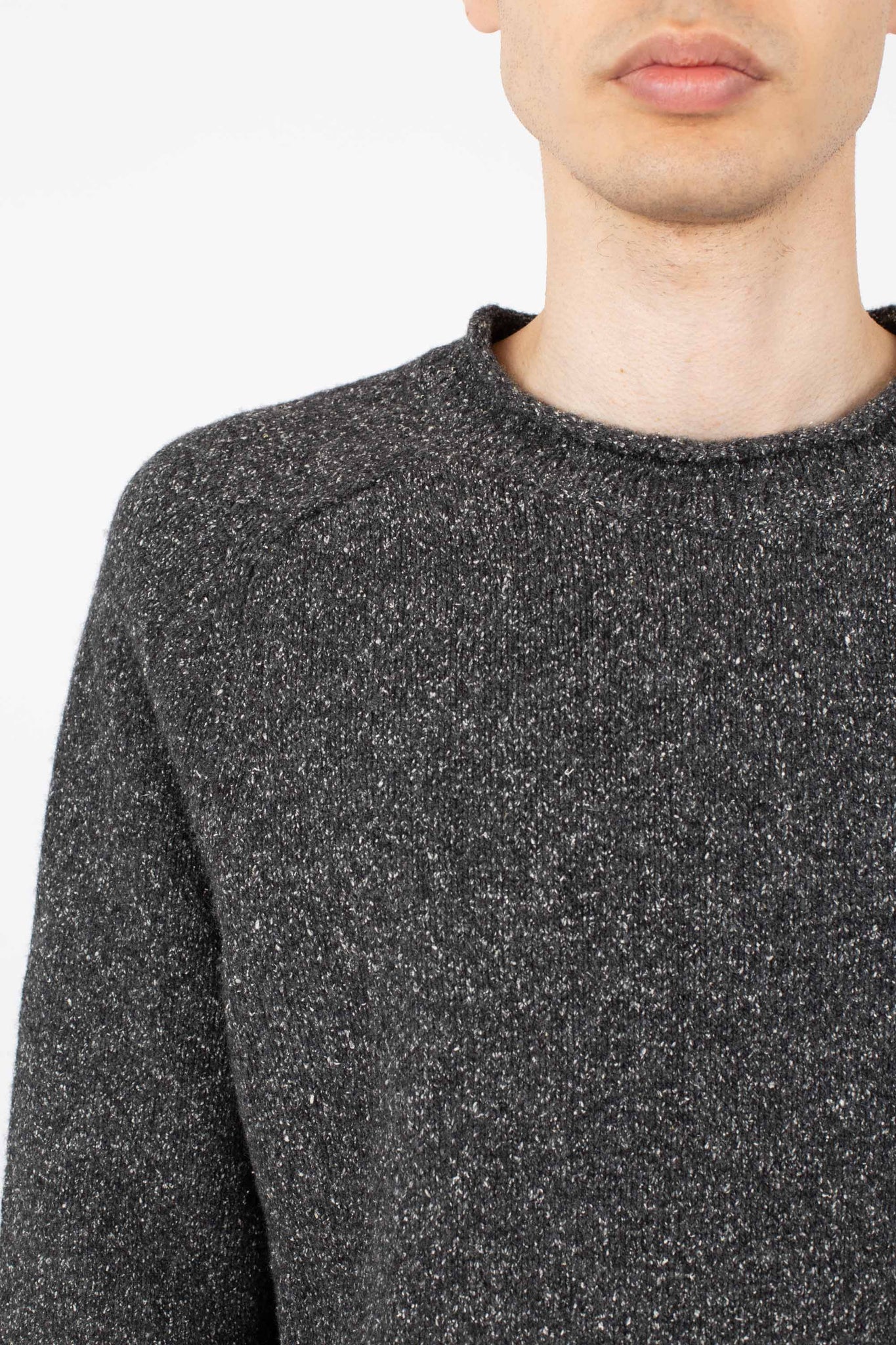 Silk Roll Neck, Charcoal