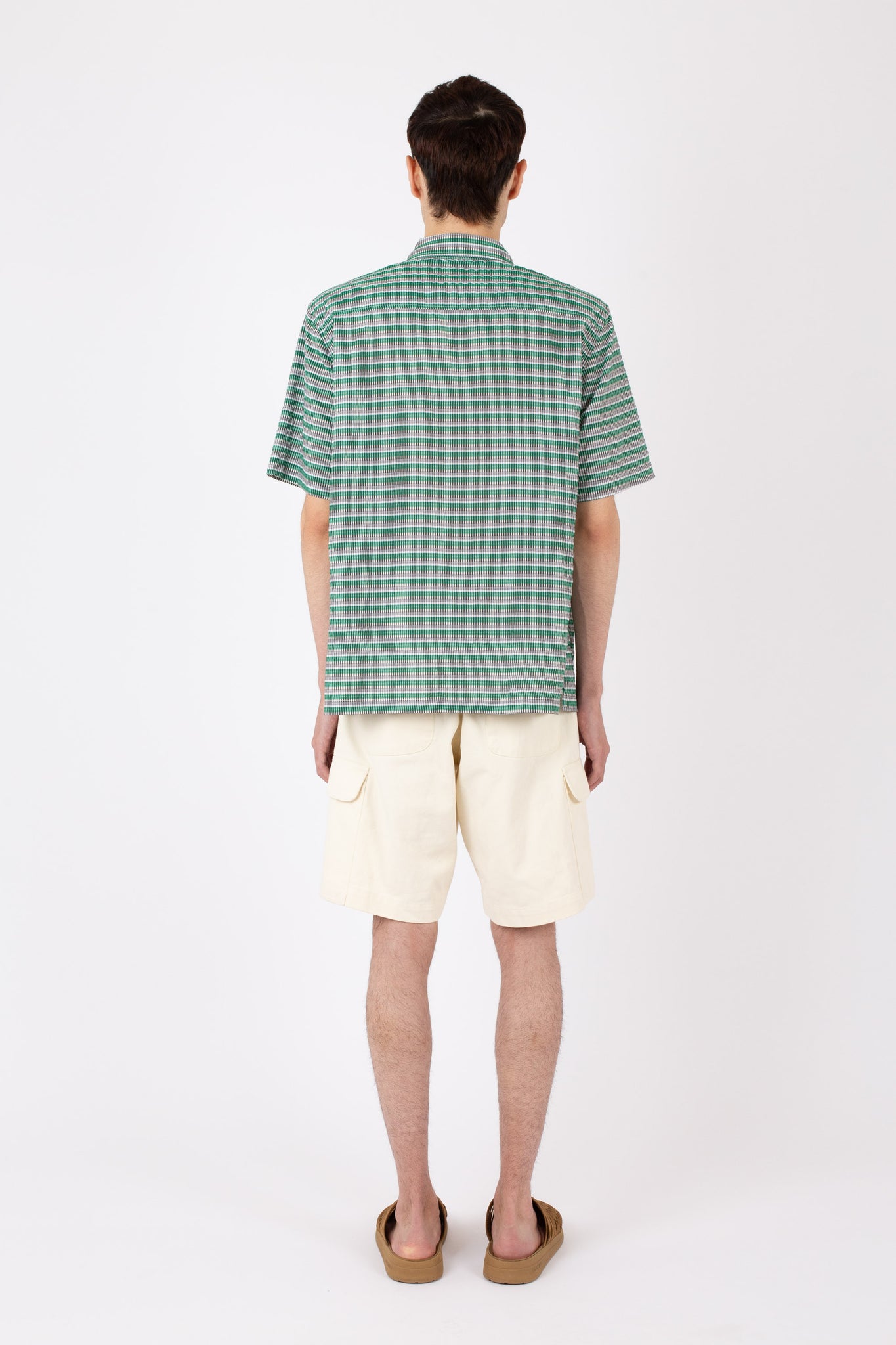 Box Shirt SS, Check Stripe, Green