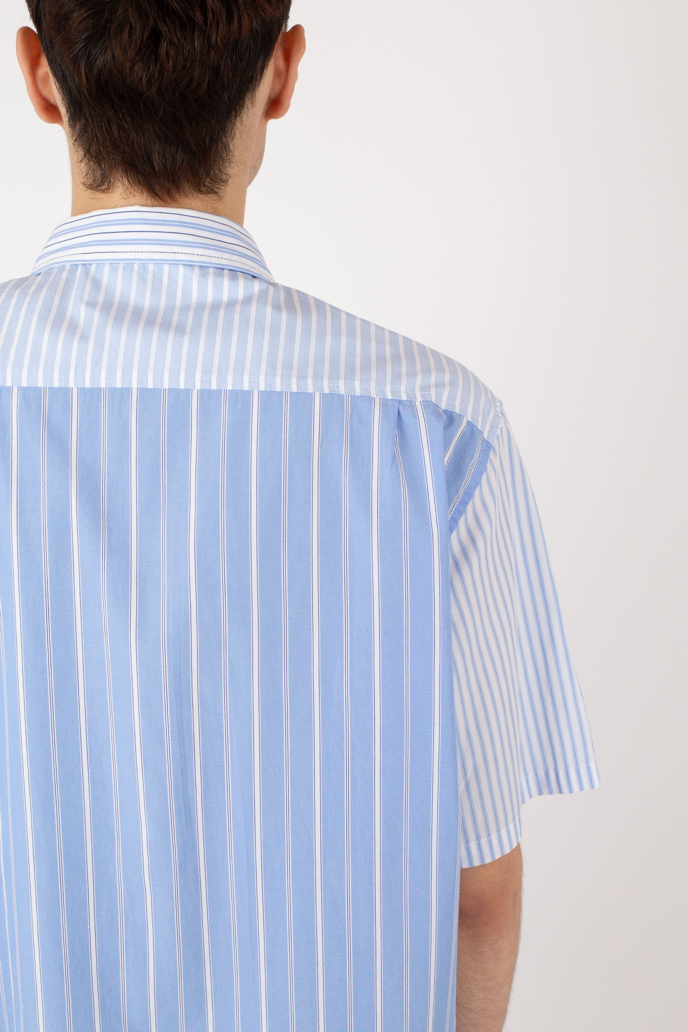 Super Shirt SS, Mixed Blue Stripe