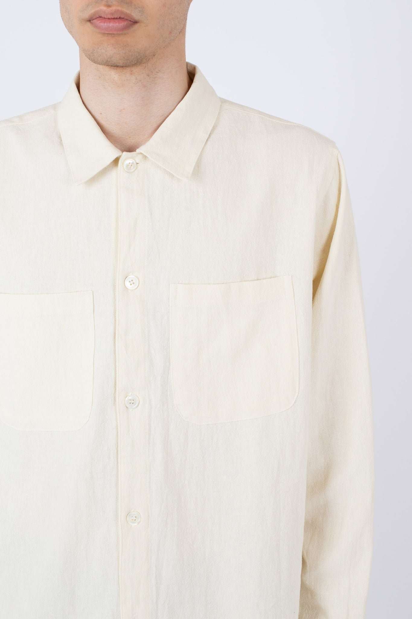 Curve Shirt, Hachiko, Ecru