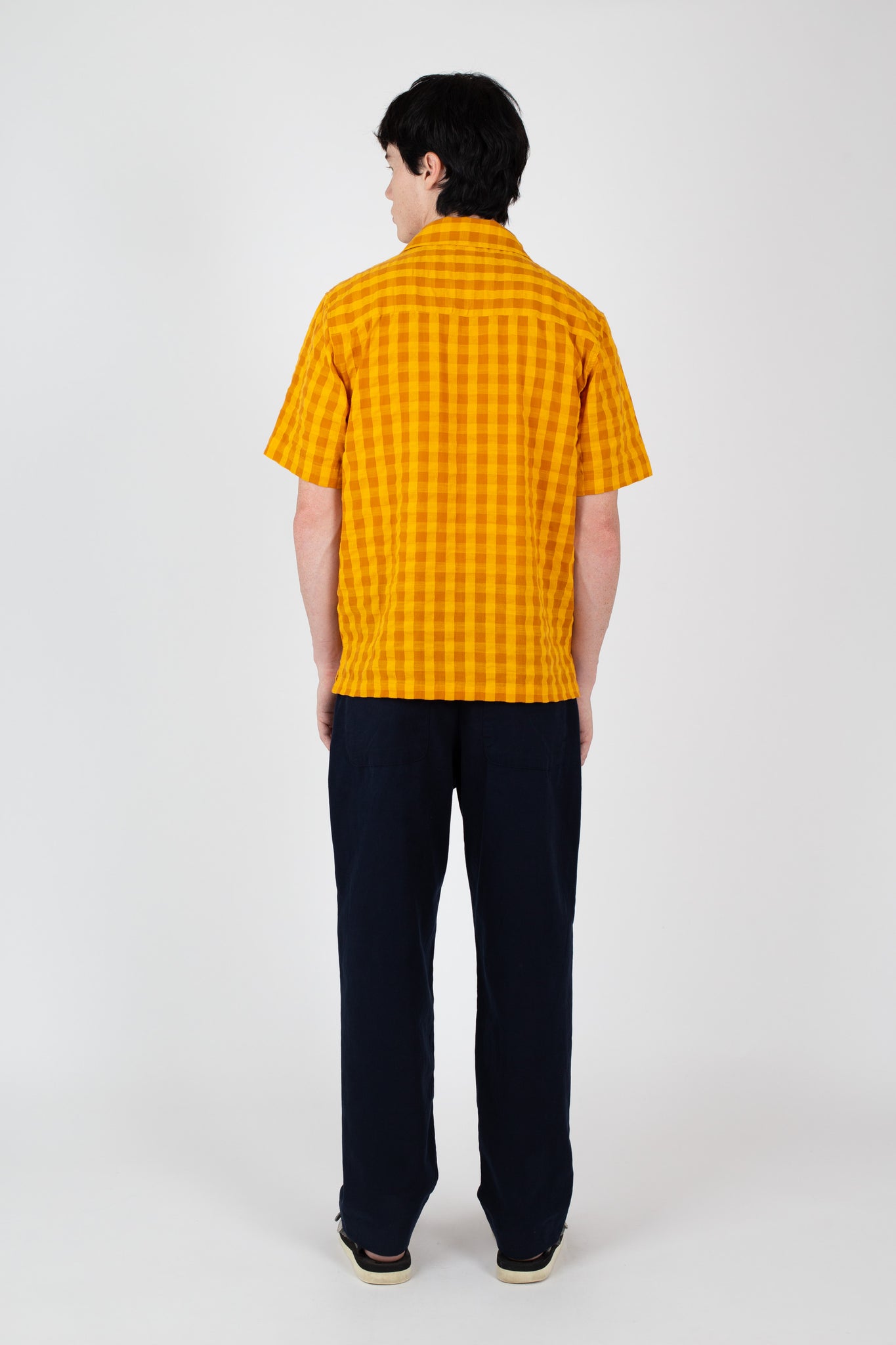 Box Shirt SS, Marigold Check