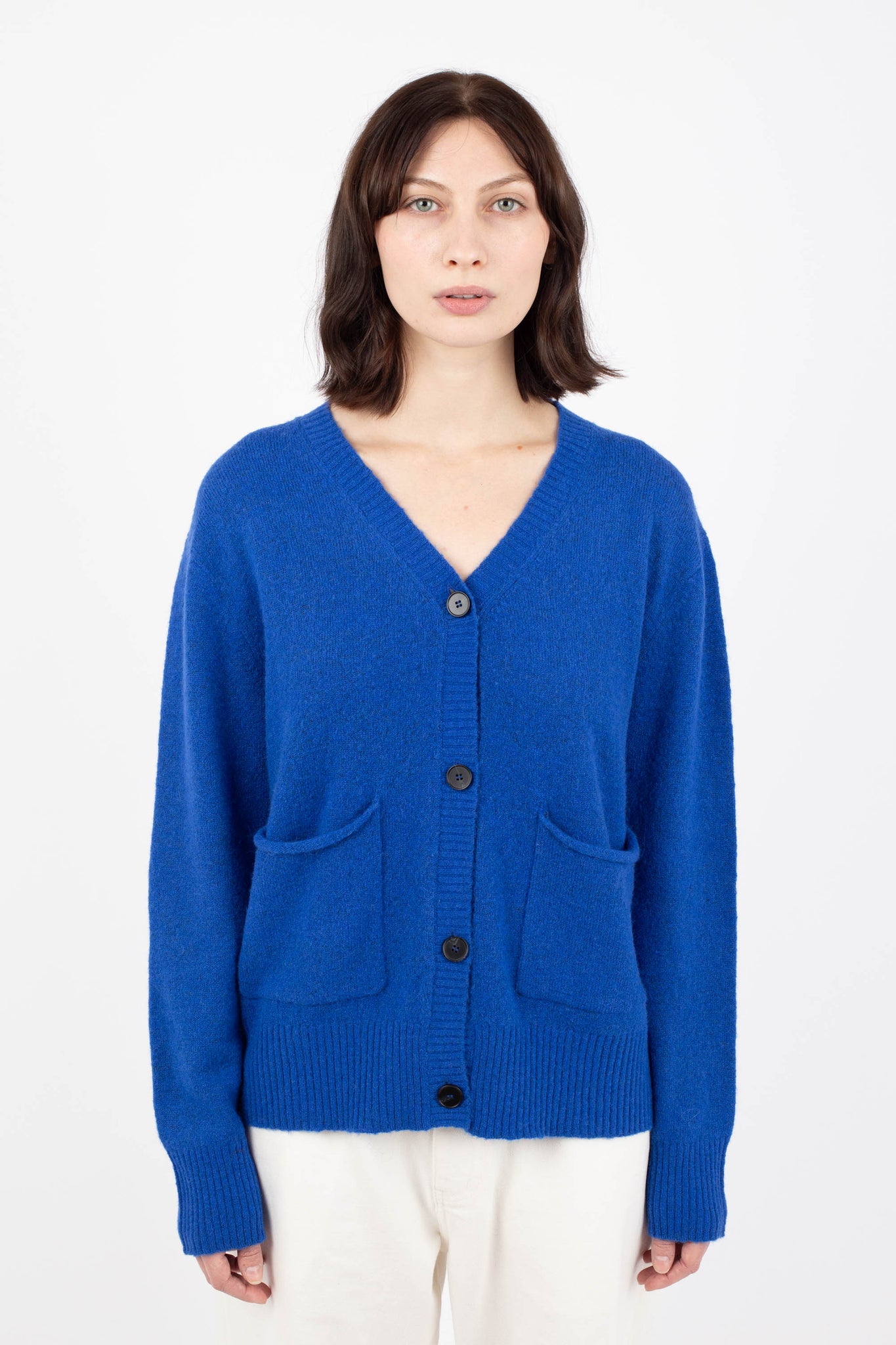 Berg Alpaca Cardigan, Cobalt