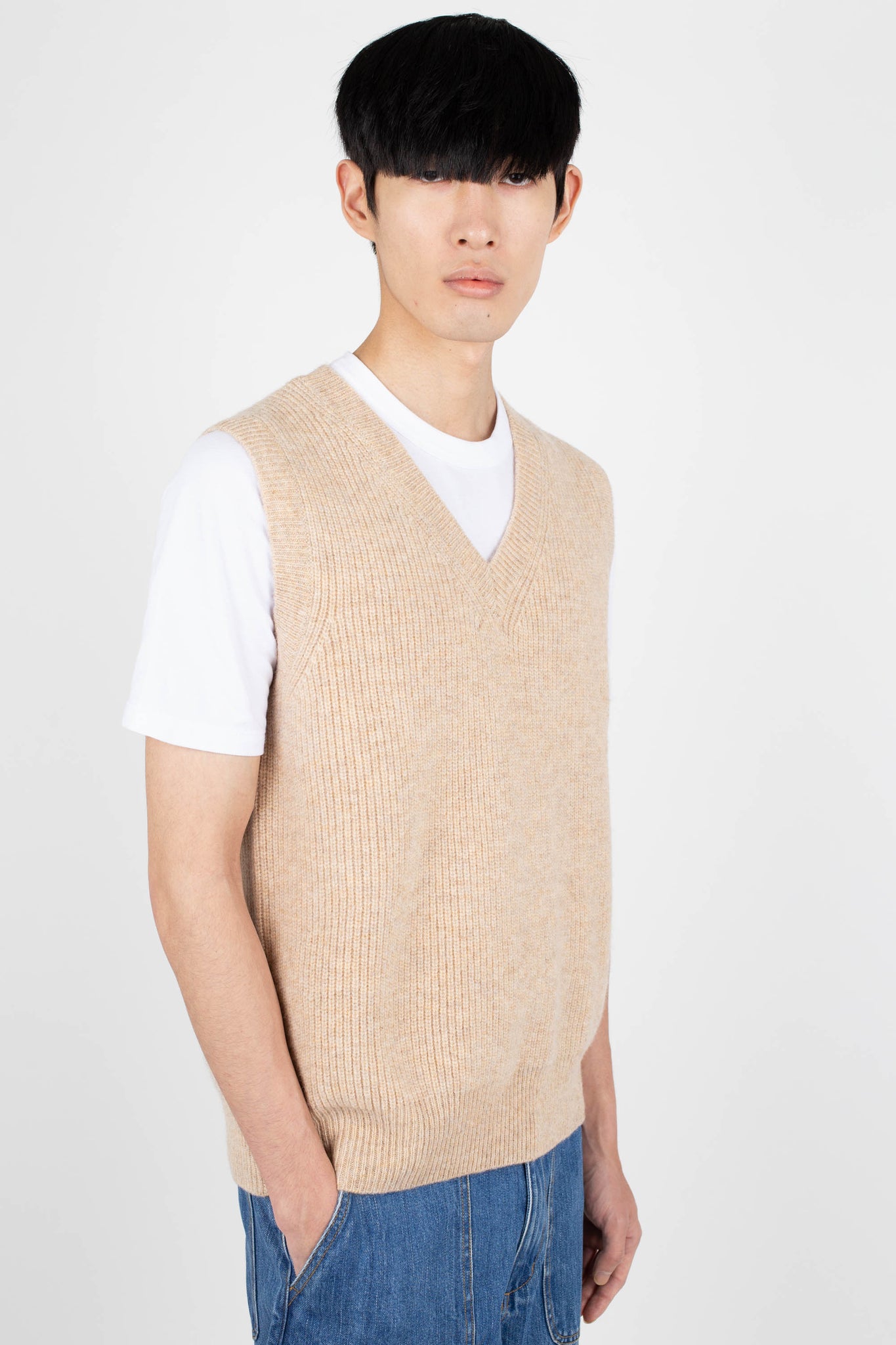 Fisherman Rib Vest, Sand