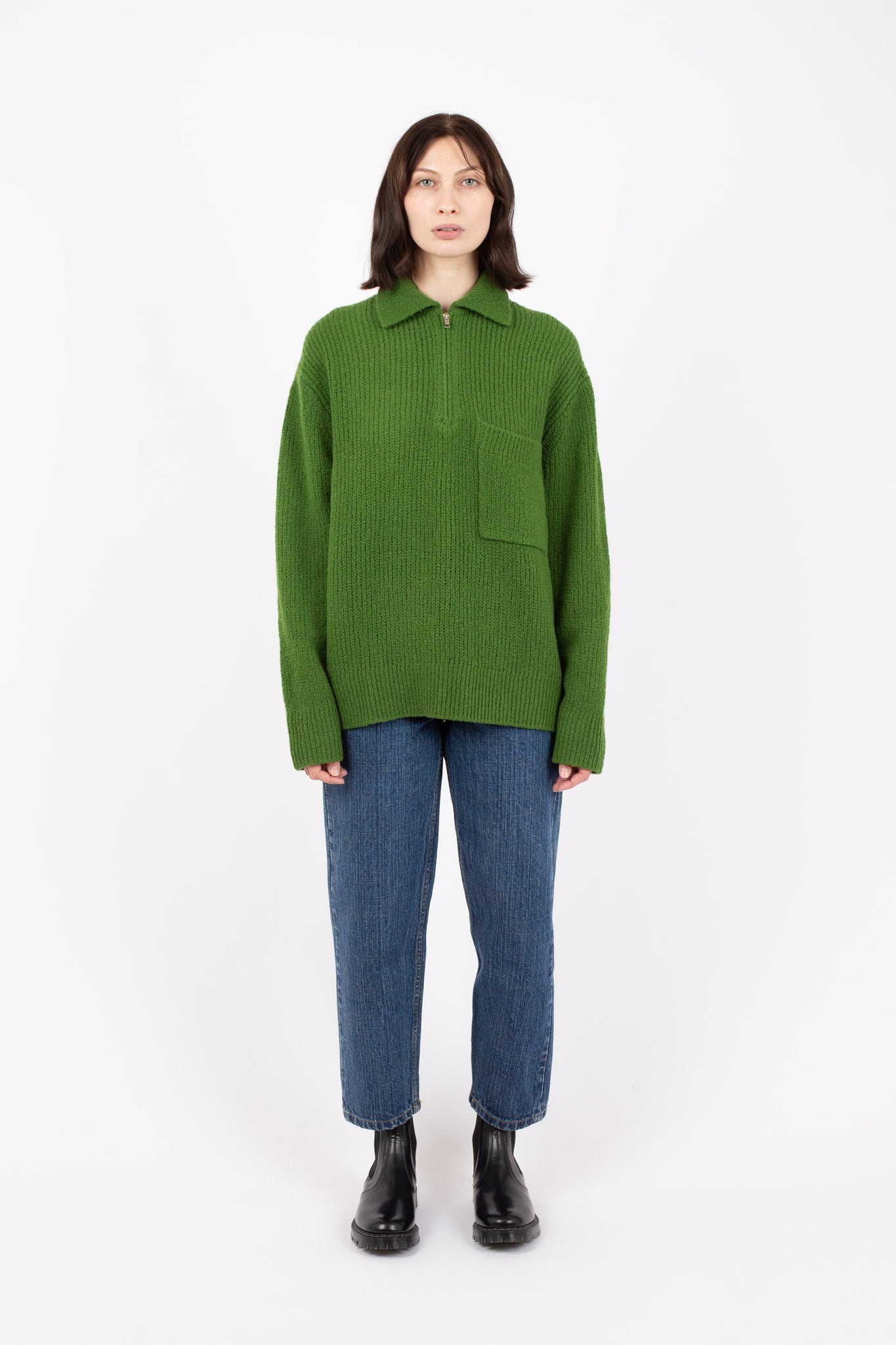 Everest Zip Knit, Fern