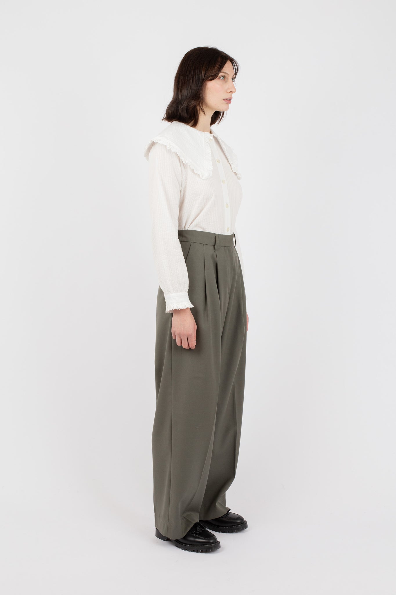 Pleat Pant, Sage