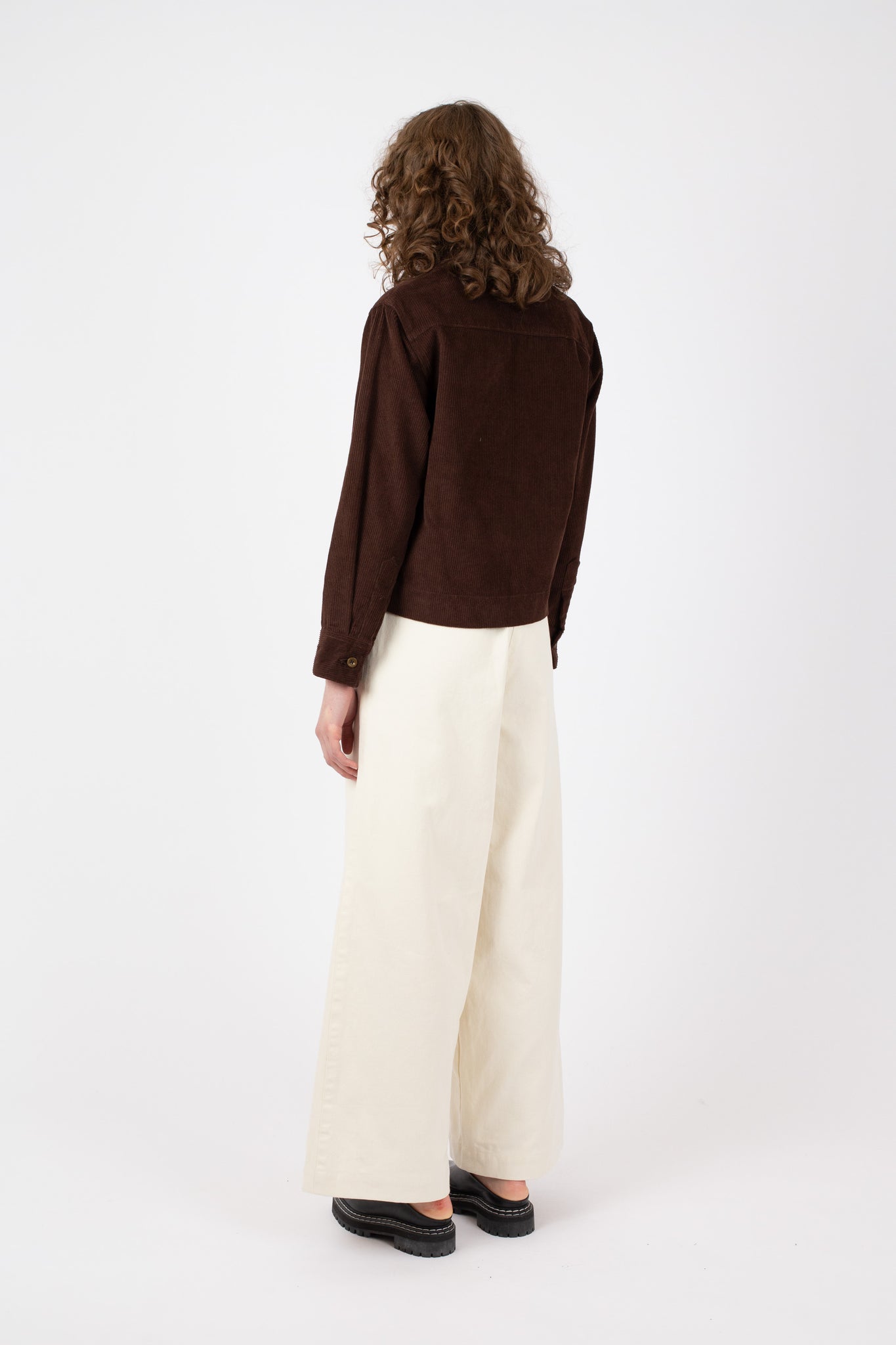 Cropped Corduroy Blouson, Cocoa