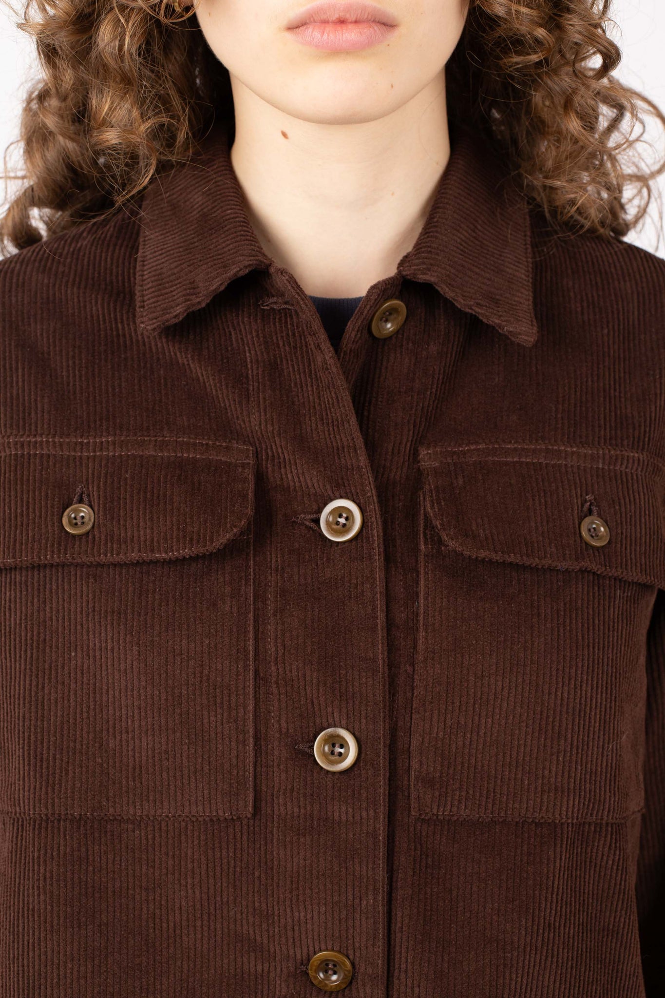 Cropped Corduroy Blouson, Cocoa