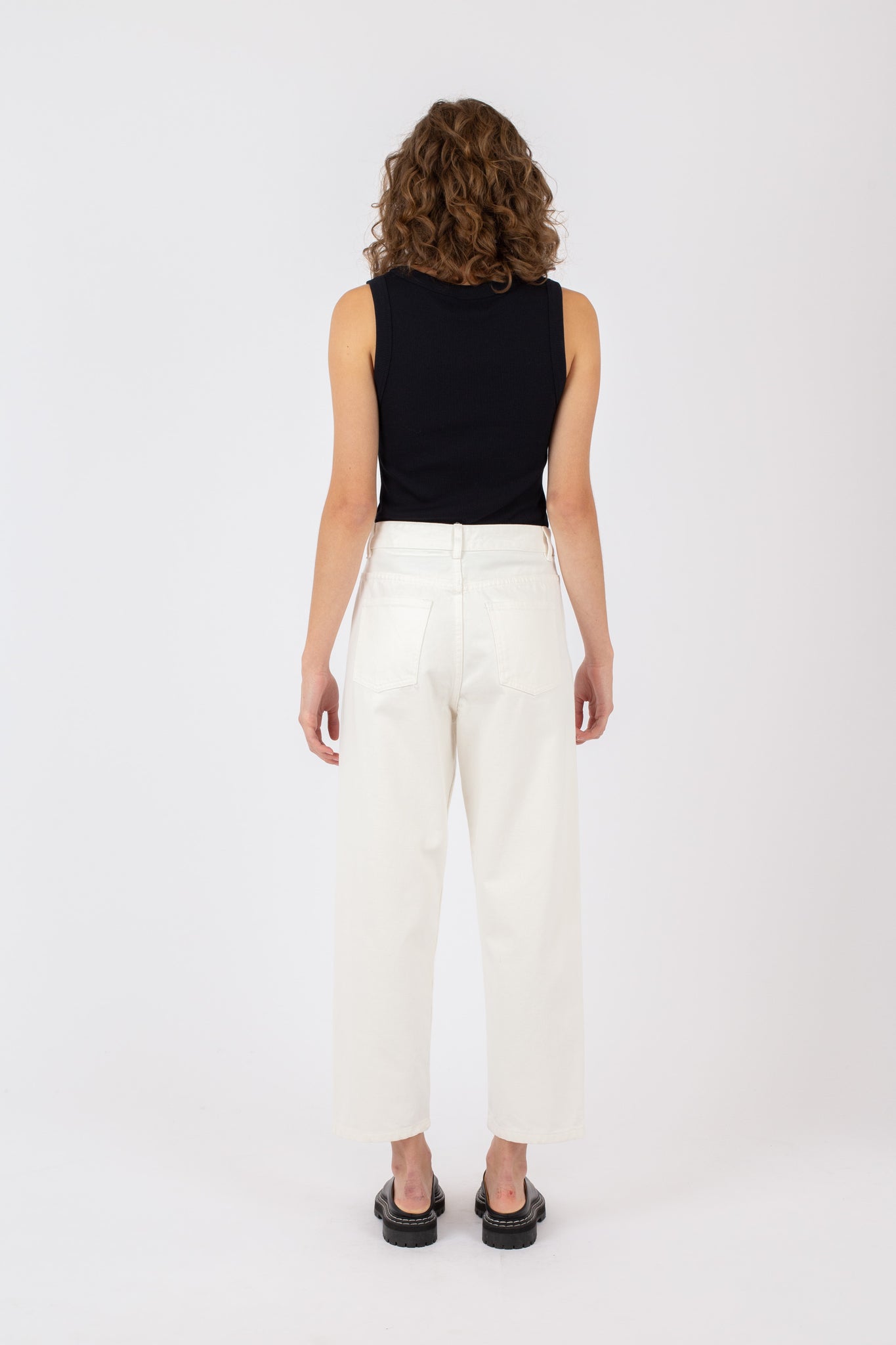 Tapered Crop Jean, Off White