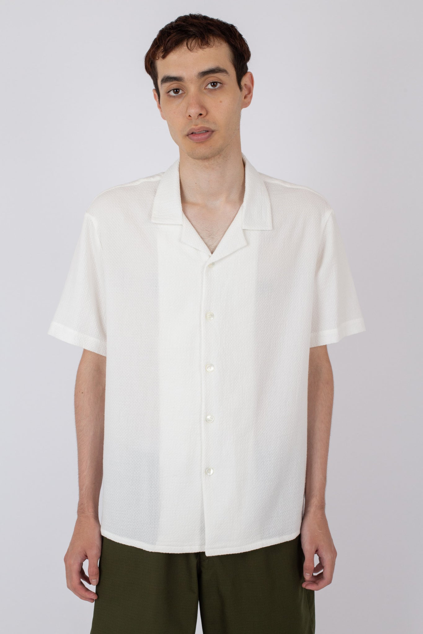 Numan Shirt, Honeycomb White