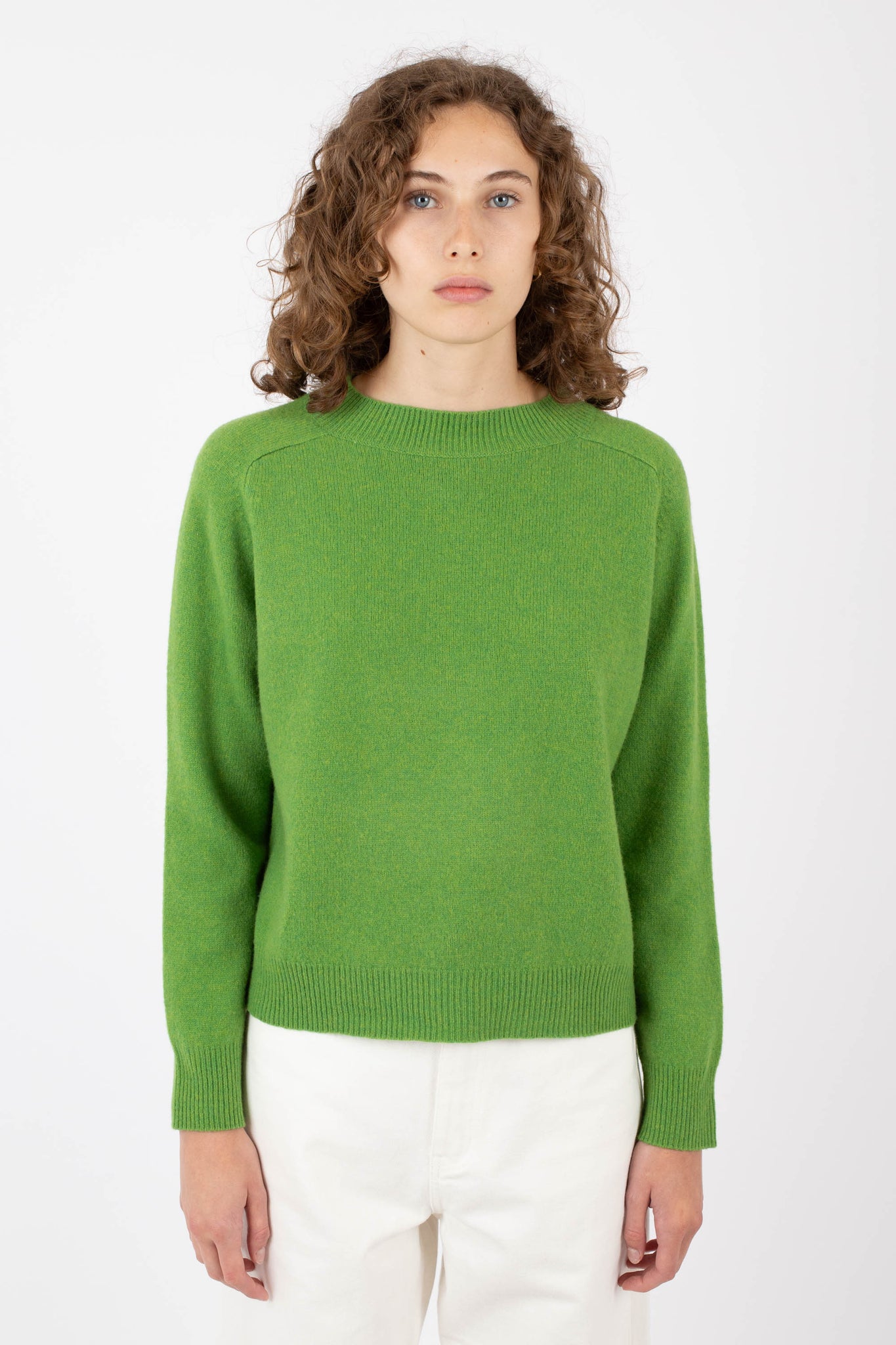 Cropped Merino Saddle Neck, Cactus