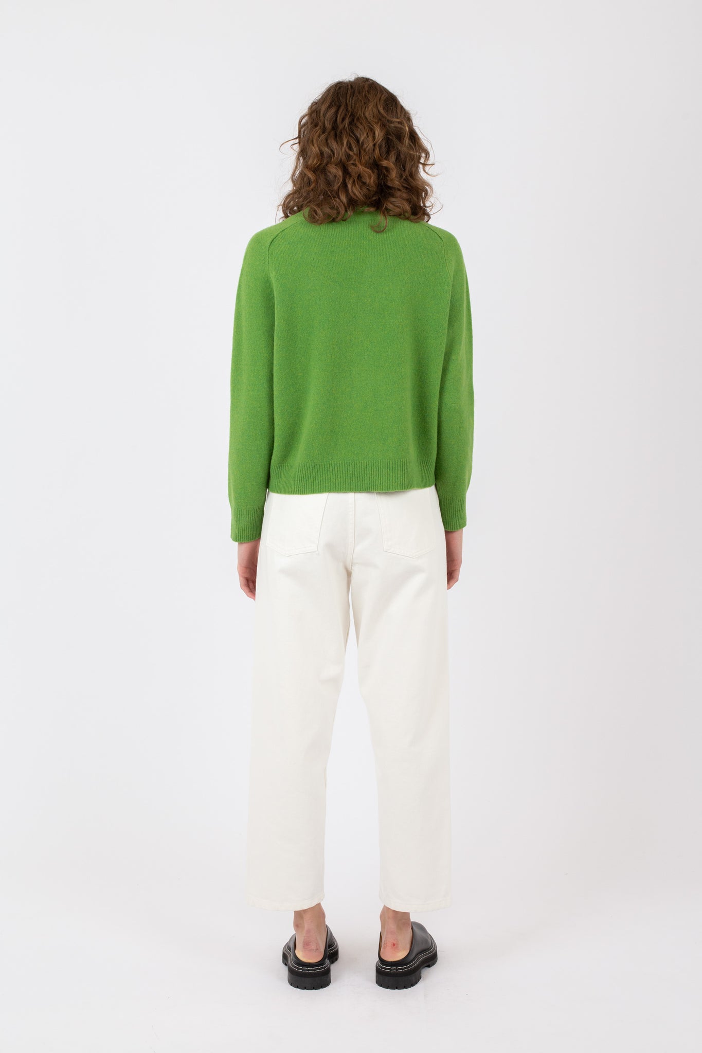 Cropped Merino Saddle Neck, Cactus