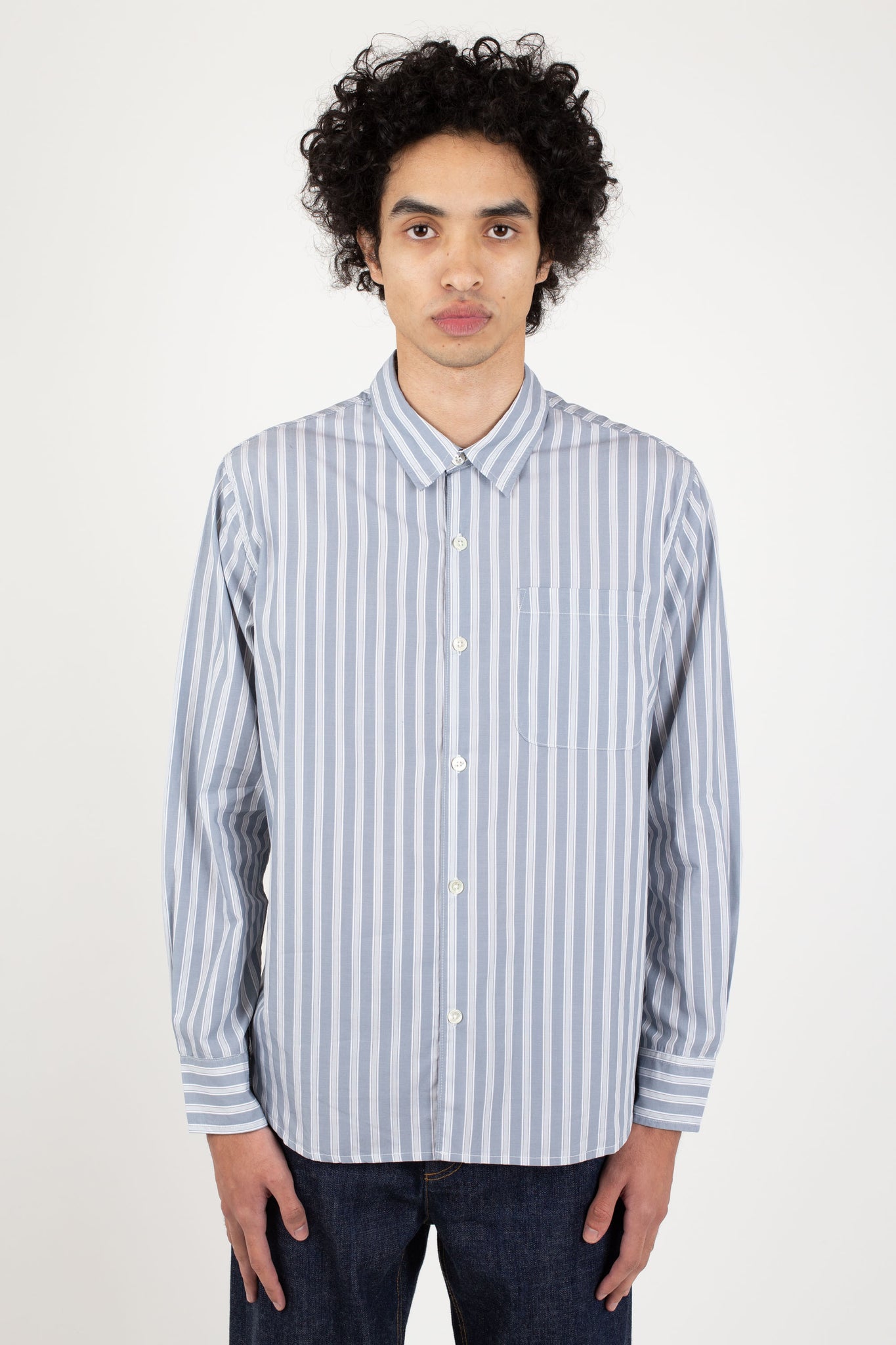 Men's Super Shirt, Blue Stripe