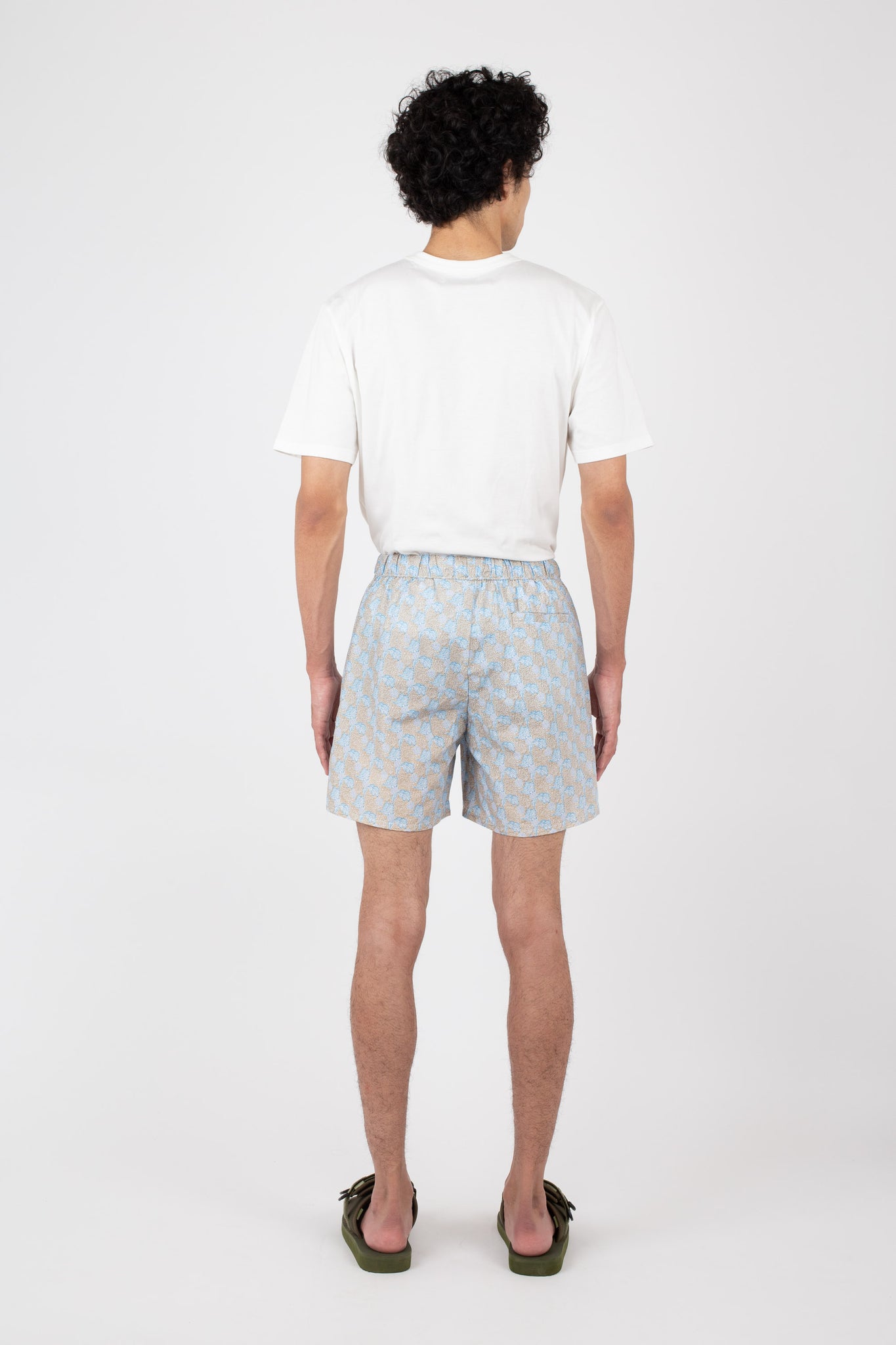 Lounge Shorts, Camden Print, Blue