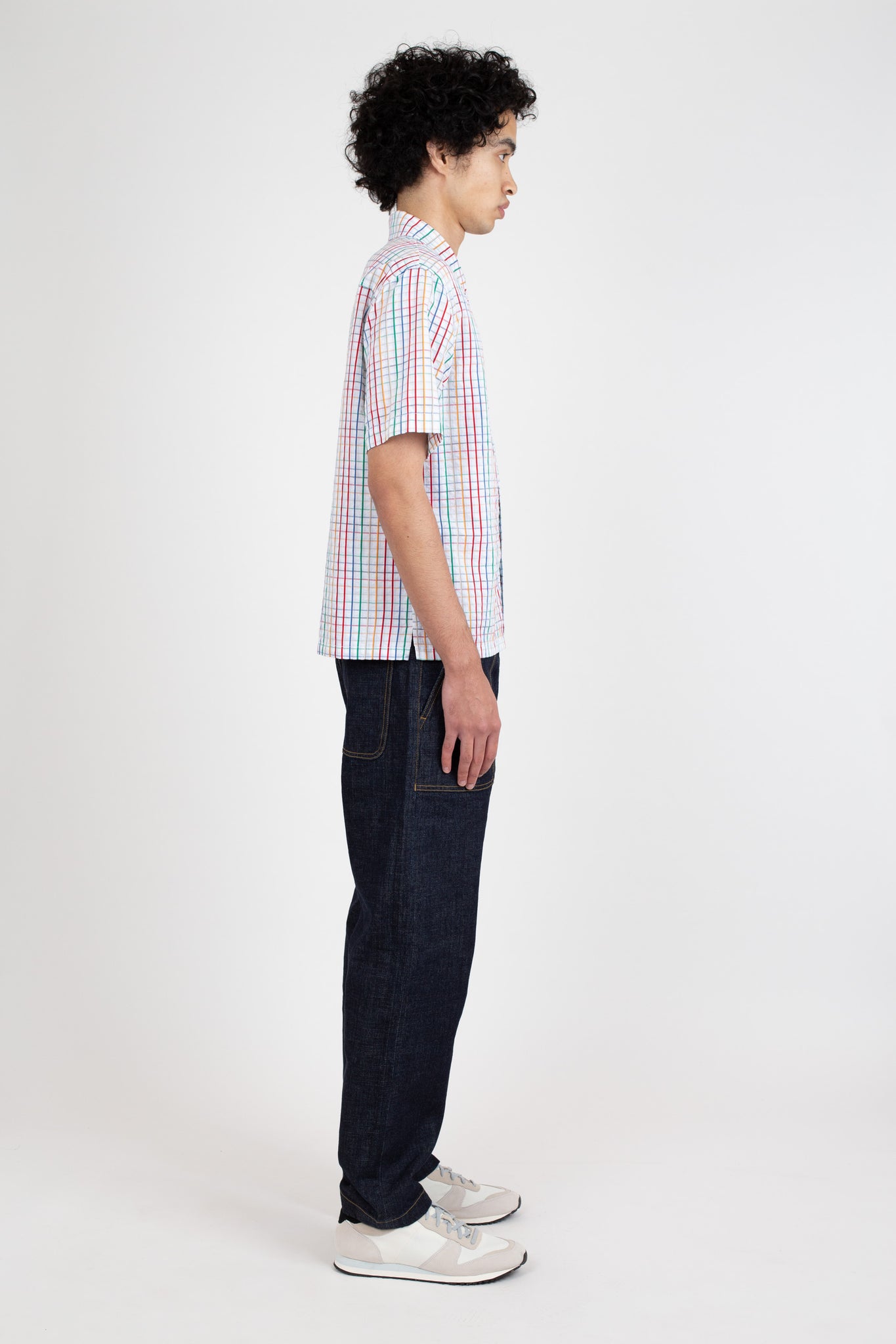 Box Shirt Short Sleeve, Multi Check