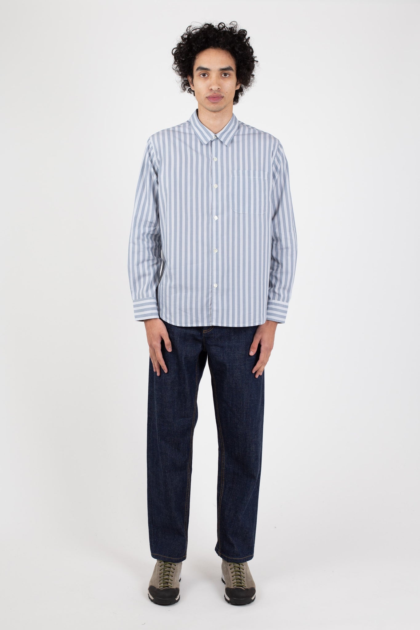 Men's Super Shirt, Blue Stripe