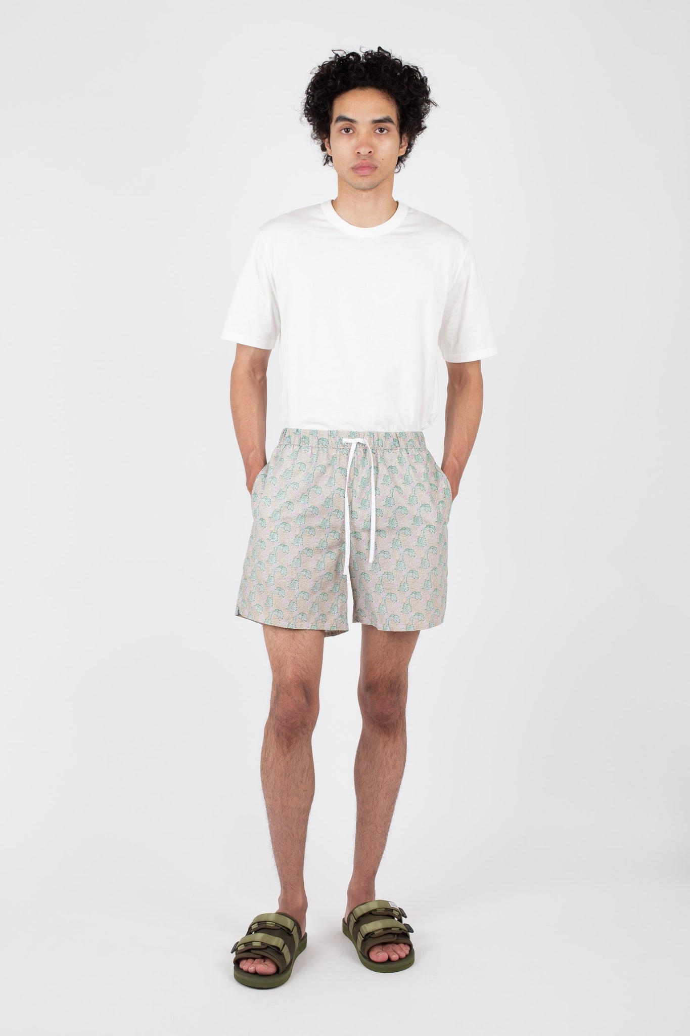 Lounge Shorts, Camden Print, Green