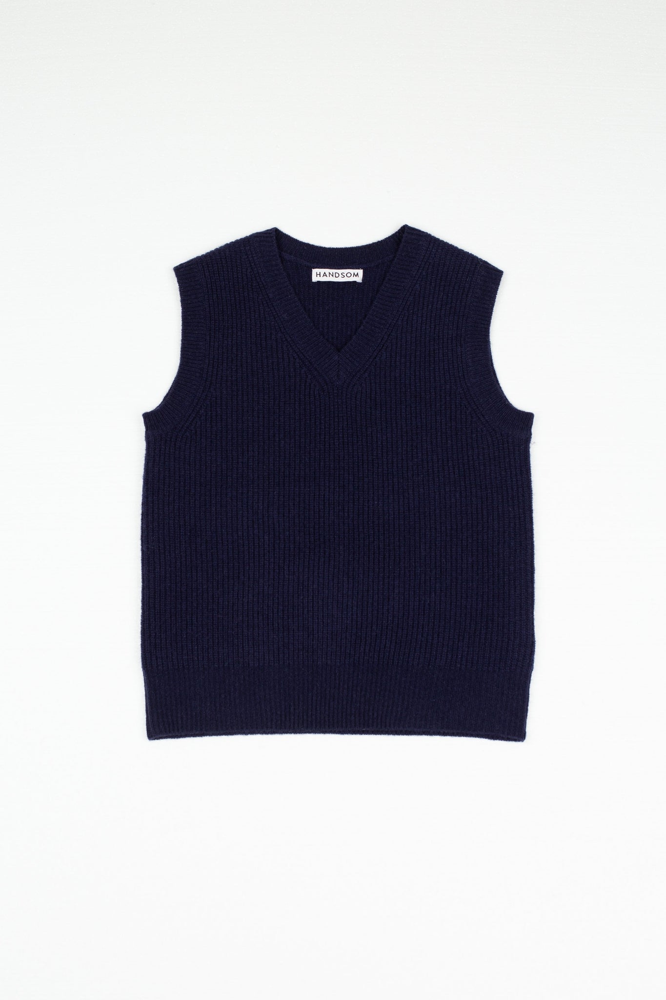 Fisherman Rib Vest, Navy